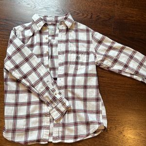 Chaps Flannel white / red